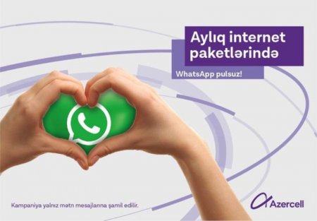 “Azercell”lə limitsiz “WhatsApp” yazışmaları