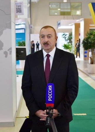 İlham Əliyev “Bakutel-2019” sərgisində “Rossiya-24” telekanalına müsahibə verib