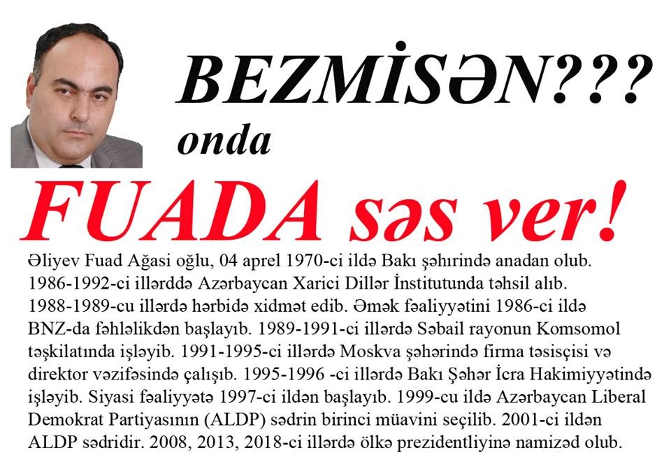 Bezmisən??? Onda FUADA səs ver!