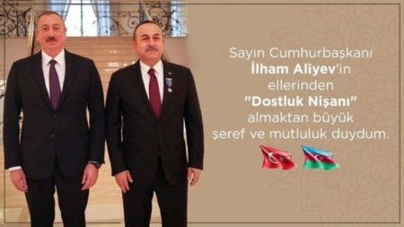 Mövlud Çavuşoğlu İlham Əliyevə təşəkkür etdi