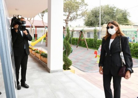 Mehriban Əliyeva uşaq bağçasının açılışında - FOTO