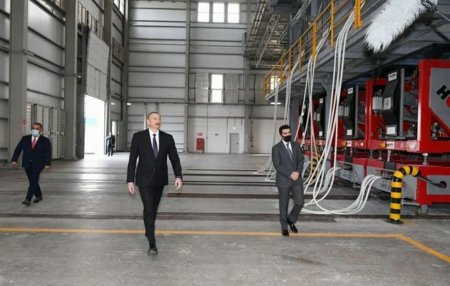 İlham Əliyev Sumqayıt Kimya Sənaye Parkında iki zavodun təməlini qoydu - FOTO - VİDEO
