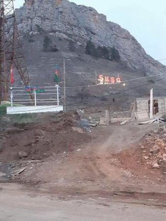 Şuşanın girişindən yeni görüntülər - FOTO