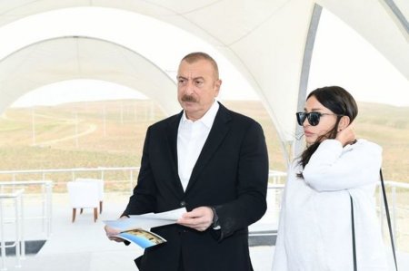 İlham Əliyev və Mehriban Əliyeva təməlqoyma mərasimində iştirak etdi - FOTO