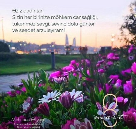 Mehriban Əliyevadan Beynəlxalq Qadınlar Günü ilə bağlı paylaşım - FOTO