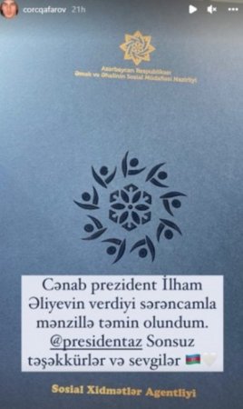 Prezident Roza Zərgərlinin oğluna ev verdi - FOTO