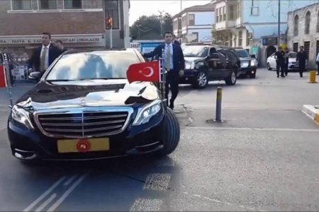 Ərdoğanın korteji Lvovda - VİDEO
