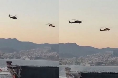 Türkiyədə helikopterlərin “Zeybek” “rəqsi” - VİDEO